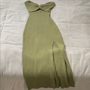 Windsor Strapless Olive Dress